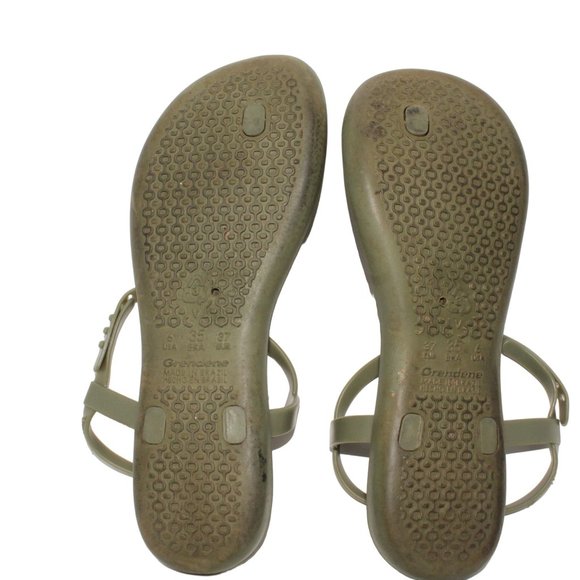 Ipanema Class Fem US 6 EUR 37 Green Gray Rubber Sandal Flip Flop Buckle Closure - Picture 7 of 7
